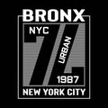 Bronx New York typography design tee