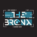 The Bronx New York vector t-shirt and apparel geometric design,