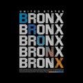 BRONX repeat united states design typography, vector design text illustration, poster, banner, flyer, postcard , sign, t shirt Royalty Free Stock Photo
