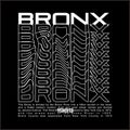 Bronx repeat wave effect design typography, vector design text illustration, sign, t shirt graphics, print