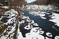 Bronx River in Snow, New York City Royalty Free Stock Photo