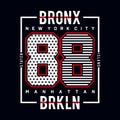 Bronx staten island typography tee