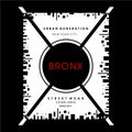 The bronx urban generation text graphic flat