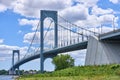 The BronxÃ¢â¬âWhitestone Bridge. a suspension bridge, carries traffic over the East River from Bronx to Queens, NYC