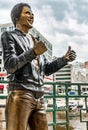 The Bronz Fonz In Downtown Milwaukee Wisconsin Royalty Free Stock Photo