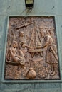 Bronz relief depicting Shivaji Maharaj Life on Podium or Pedestal Shivaji Statue,