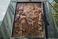 Bronz relief depicting Shivaji Maharaj Life on Podium or Pedestal Shivaji Statue,