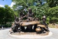 Bronze Alice in Wonderland Sculpture in Central Park of New York City Royalty Free Stock Photo