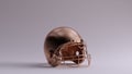 Bronze American Football Helmet Royalty Free Stock Photo