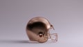 Bronze American Football Helmet Royalty Free Stock Photo