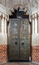 Bronze ancient doors in temple which are over 1000 years old: Gniezno / Poland - September 29, 2020