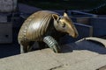 Bronze armadillo sculpture at the Old Tows`s Doma Square playground Royalty Free Stock Photo