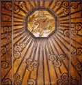 Bronze art deco wall Royalty Free Stock Photo