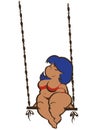 Bronze bbw on seesaw