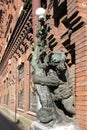 Bronze Bear with candles