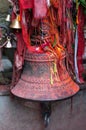 Bronze bell in a hindu temple in Kathmandu, Nepal