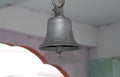 Bronze bell in India temple with blur background, Temple brass bell hanging