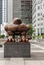 Bronze bird sculpture by Fernando Botero in Singapore.