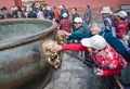 Bronze bowl in Forbidden City in Beijing, China