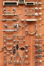 Bronze and brass door knobs Royalty Free Stock Photo
