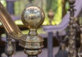 Bronze brilliant globe at the end ladder handrail