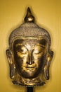 Bronze Buddha head.