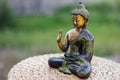 Bronze Buddha sitting statue yoga relax focus
