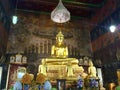 Bronze Buddha Statue in meditating position , Thailand