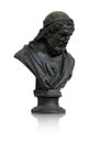 Bronze bust of the ancient Greek philosopher Plato. Design element with clipping path Royalty Free Stock Photo