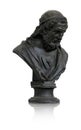 Bronze bust of the ancient Greek philosopher Plato. Design element with clipping path