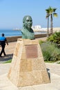 Bronze bust of Antonia Gilabert Vargas in Cadiz, Spain Royalty Free Stock Photo