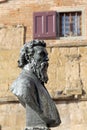 Bronze bust dedicated to the famous Florentine artist Benvenuto Cellini with a beard