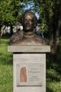 Bronze bust of the Formula 1 driver Gilles Villeneuve