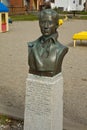 Bronze bust of Molly Walsh in Skagway, Alaska