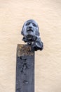 Bronze bust sculpture memorial of Stefan Zweig, the famous Austrian author, playwriter and journalist