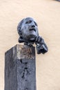 Bronze bust sculpture memorial of Stefan Zweig, the famous Austrian author, playwriter and journalist