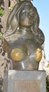 Bronze bust of singer, actress Dalida