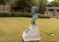 Bronze bust of William Letchworth Hurst at Heritage Village Historic Plaza in Hurst, Texas.