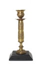 Bronze candlestick isolated Royalty Free Stock Photo