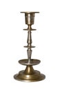 Bronze candlestick isolated Royalty Free Stock Photo