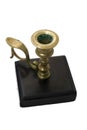 Bronze candlestick isolated Royalty Free Stock Photo