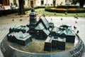 Bronze cast miniature of Krakow in Poland