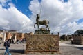 Bronze Centaur by Igor Mitoraj in Pompeii Archaeological Park