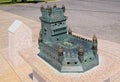 Bronze copy of Belem Tower, Lisbon, Portugal