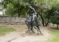 Bronze Cowboy on Horse Sculpture, Pioneer Plaza, Dallas Royalty Free Stock Photo