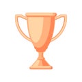 Bronze cup. Vector illustration for web design or mobile app. Isolated icon on white background Royalty Free Stock Photo