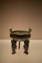 Bronze ding vessel Chinese ritual bronzes.