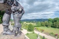 Bronze dog, Powis Castle, Wales