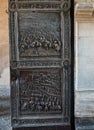 Bronze door detail of Castel Nuovo, Maschio Angioino of Naples.