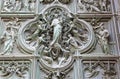 Bronze door of the Milan Cathedral, Italy Royalty Free Stock Photo